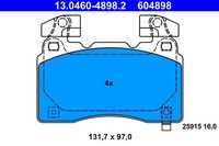 Bremsbelagsatz Scheibenbremse ATE 13.0460-4898.2 FüR Opel Insignia Sport Z18 4X4