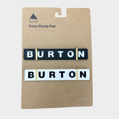 NWT Burton Foam Mats Snowboard Stomp Pad Bar Logo Black White Grip Strip
