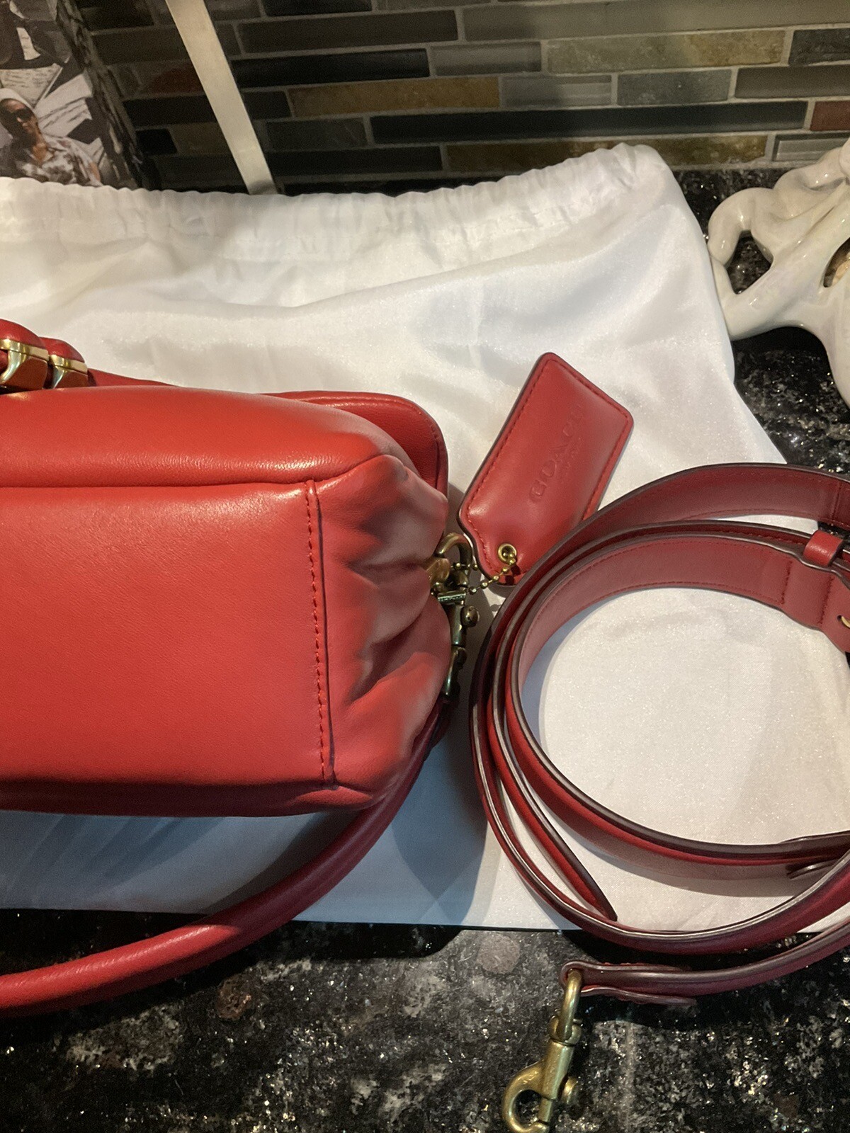 COACH Pillow Tabby Shoulder Bag Crossbody 26 Leather C0772 Apple Red image 6