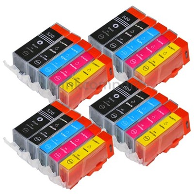 20 TINTE PGI-520 CLI-521 MP 550 MP560 MP630 IP3600 IP 4600 IP 4700 MX870 NEU