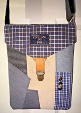 Finnigan Sew Much Style Messenger Crossbody Bag Repurposed Wool by Terry LIschka