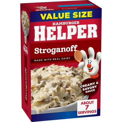 (2 Pack) Hamburger Helper Pasta Stroganoff, 10.2 oz Value Size Box