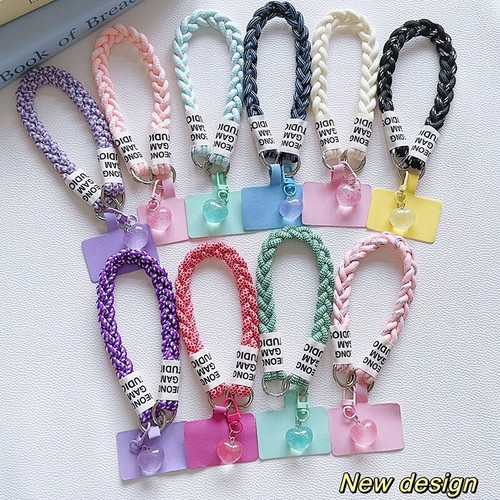 Versatile Phone Lanyard Universal Phone Anti-loss Heart Pendant Wrist Straps - 第 2/21 張圖片