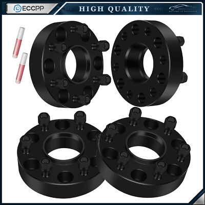 HHCSOP 6x5.5 Wheel Spacers For Chevy GMC, 1.5" 6x139.7mm Wheel Adapters 78.1mm Bore 14x1.5 Studs For Silverado Tahoe Avalanche Suburban Express Sierra - View #5