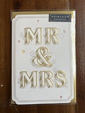 Hallmark Wedding Card Mr.  Mrs. - Heirloom Collection - New In Plastic