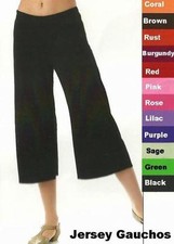 Gauchos PANTS ONLY Dance Costume Color  Size Choice Matte Jersey CapriJazz Tap