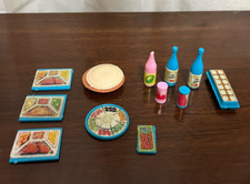 1984 Vtg Barbie Dream Kitchen Food Lot Of 12 Including TV Dinners And Pie