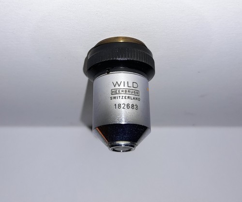Wild Heerbrugg 10x /0.25 RMS microscope objective 160mm 37mm focal lens ...