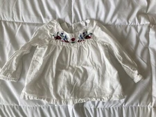 Koala Kids Girls Toddler 12-18 Months White Long Sleeve Floral Print Top