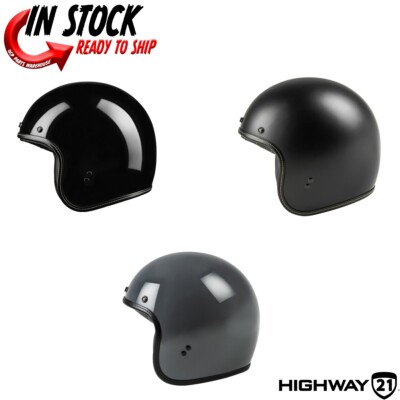 2024 HIGHWAY.38 RETRO HELMET THREE QUATER HELMET MOTORCYCLE - PICK SIZE &  COLOR | eBay