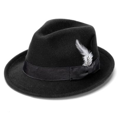 Fedora Hats for Men Women Classic Short Brim Felt One Size