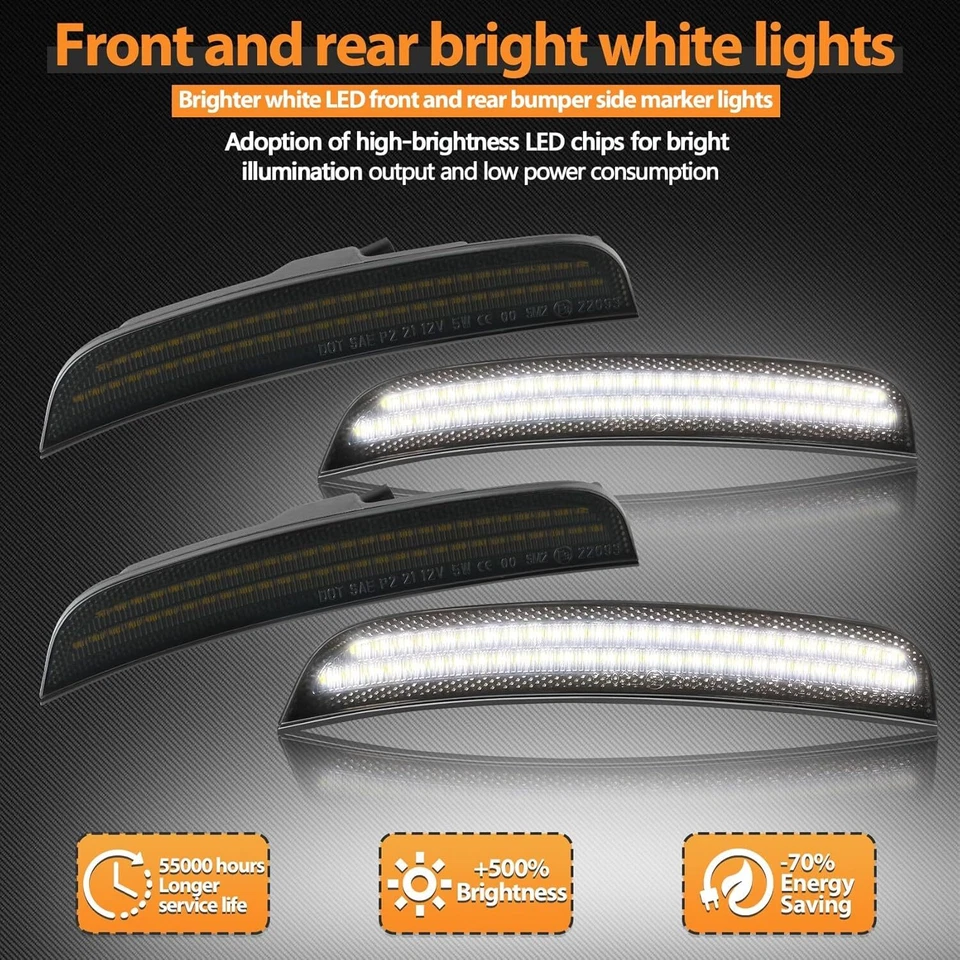 Дымчатые светодиодные передние задние габаритные огни для Chrysler 300 300S 300C 2015-2023 годов выпуска - Изображение 4 из 4