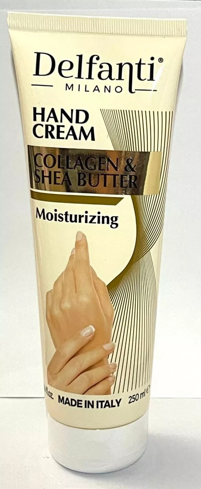 Delfanti Milano Collagen Shea Butter Hand Cream 8.4 oz Hydrating Moisturizer