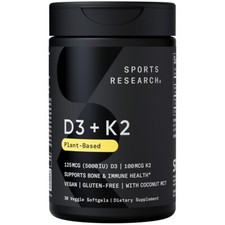 Vitamin D3 K2 with Coconut Oil | Plant Based ...