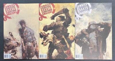 Zombies Vs. Robots Vs. Amazons 1-3 Complete Set IDW PUblishing 2007 VF/NM