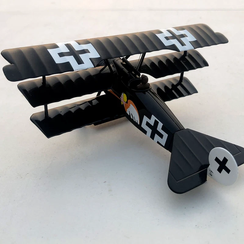 1:48 Diecast WW1 Fokker Dr.I Triplane Fighter Aircraft Model Military Collection - Image 4 of 4