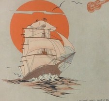 1927 Sailin On Gus Kahn N Borgel Vintage Sheet Music