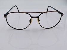 Vintage Luxottica Fred Tortoise Bronze Metal Aviator Sunglasses Frames Italy