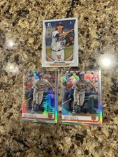 2016 Bowman Chrome 2019 Topps Refractor Prism Jeff McNeil RC Rookie Mets