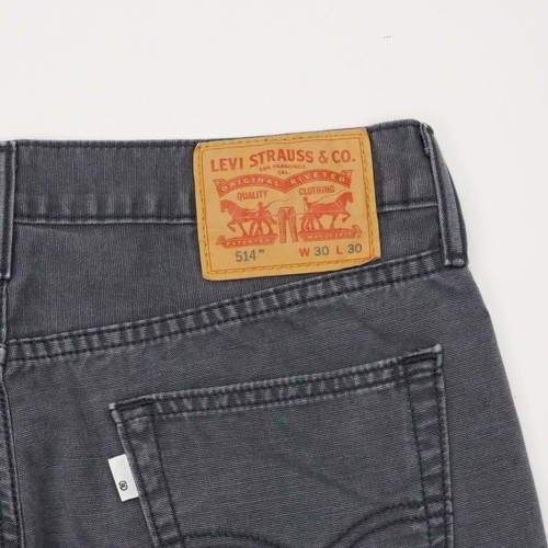 LEVI STRAUSS 514 Reg Fit Straight Leg Jeans Grey Denim Mens 30x30 - Picture 4 of 9