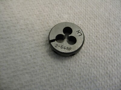 #2-64 NF Left Hand Round Split Adjustable Thread Die 13/16'' Unbranded