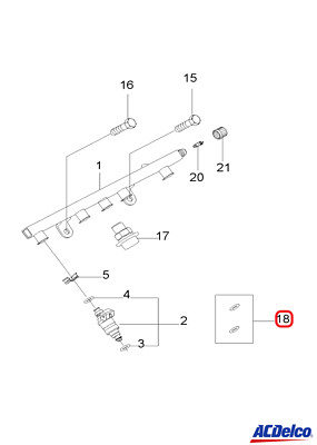Original GM/ACDelco 17115742 Injektor O - Ringesatz Aveo Cruze Optra POINTIAC