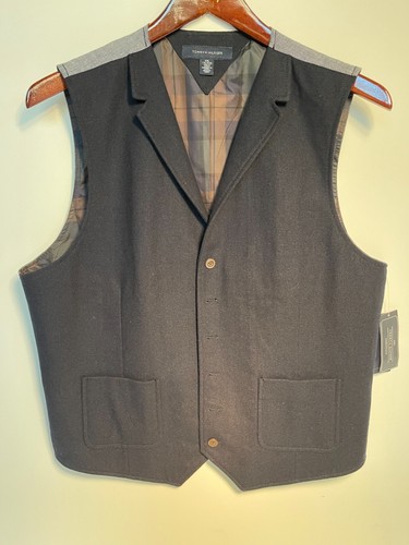 Tommy Hilfiger Mens Wool Navy Vest Waistcoat - XXL - NEW W/Tags - Picture 1 of 12
