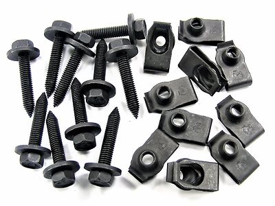 Dodge Truck Body Bolts & U-nut Clips- M6-1.0 x 35mm- 10mm Hex- 20pcs (10ea) #144