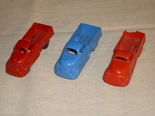 Vintage 1950s Manoil Toy Trucks. USA made, # P-9s, Set of three classic old toys