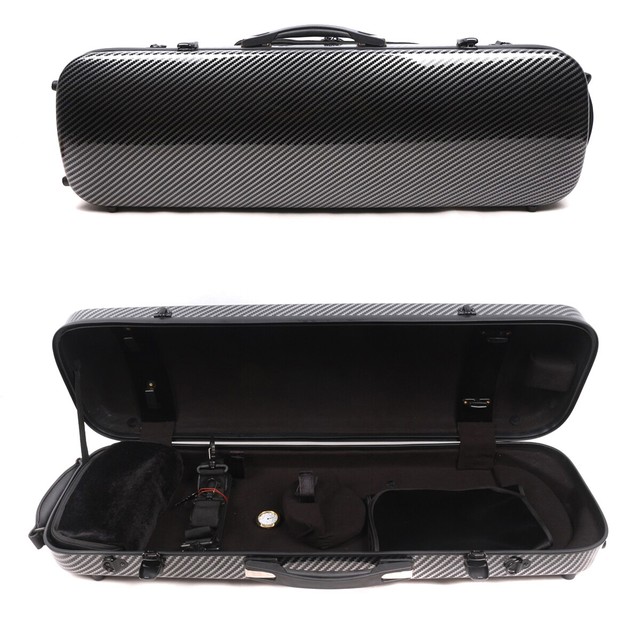 Yinfente Black Rectangle Violin Case 4/4 Carbon Fiber Composite light
