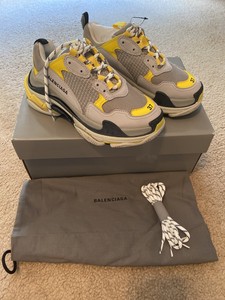 balenciaga triple s white and yellow