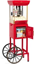 Popcorn Maker Machine - Professional Cart with 2.5 Oz Kettle Makes up to 10 Cups