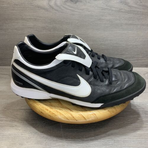 Recuperar semáforo Picante Zapatos de fútbol raros Nike Tiempo Mystic II TF para hombre talla 13  blancos negros 317610-011 | eBay