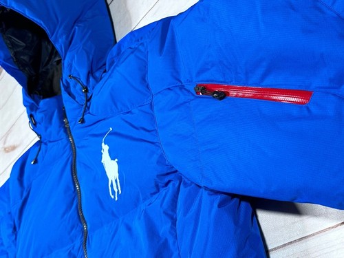 Polo Ralph Lauren Mens Big&Tall Coat Royal Blue 3XLT Big Pony Hooded Down Jacket - Picture 3 of 17