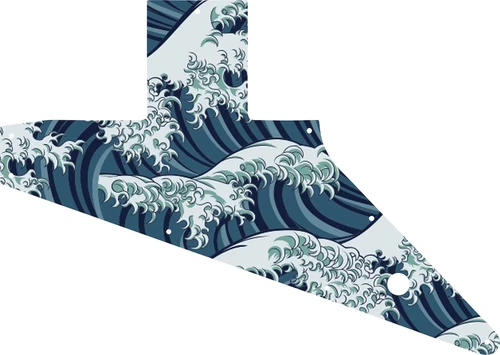 WD Custom Pickguard For Gibson 2010-2018 Explorer #GT02 Japanese Wave Tattoo ...