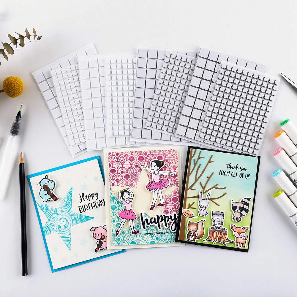 Cuadrados de espuma 3D adhesivos de doble cara para DIY Scrapbooking Craft Card Making