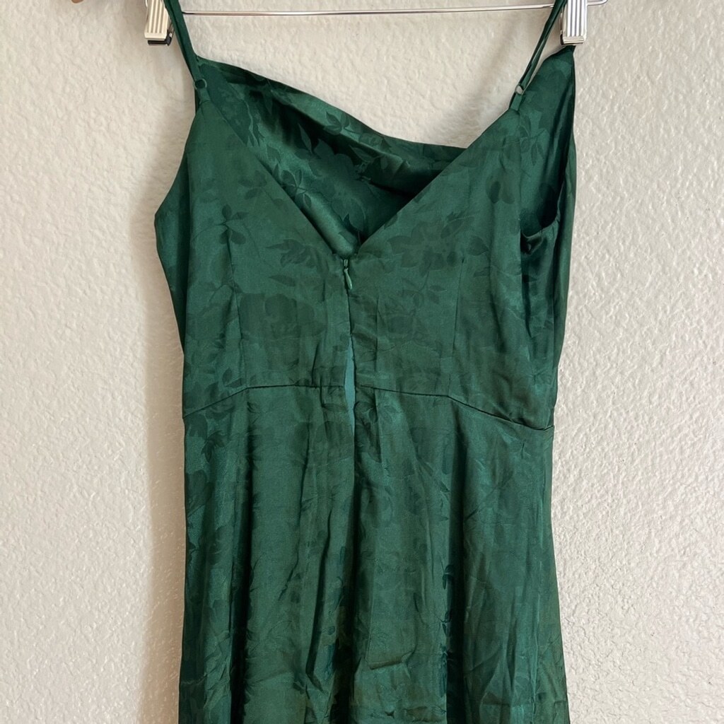 simply dreamy emerald green satin floral jacquard maxi dress Baltic Born Womens Montrouge Tiered Satin Dress | Emerald Floral main image 0
