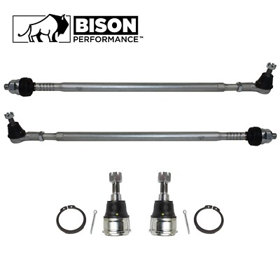 Bison Performance 4pc Front Tie Rod Assemblies Lower Ball Joint Kit For Element