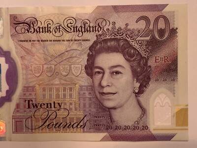 Great Britain Bank of England 20 Pound REAL Note United Kingdom