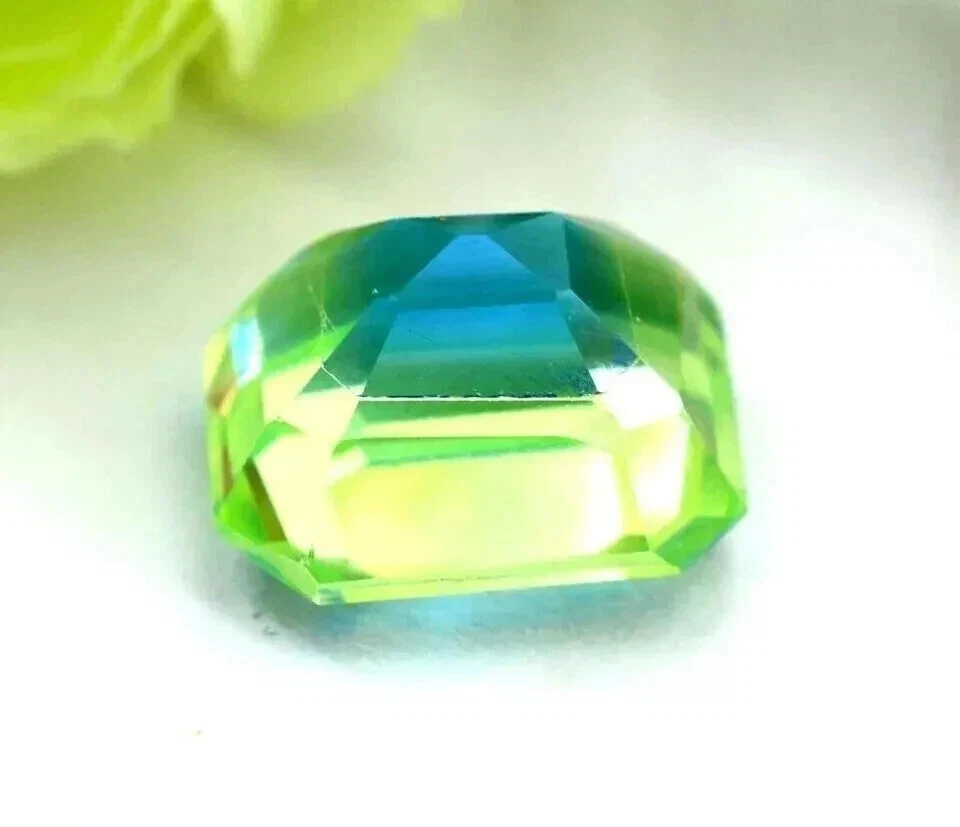 Piedra preciosa suelta certificada natural bicolor zafiro pitambari esmeralda 10-12 quilates Foto 4 de 4