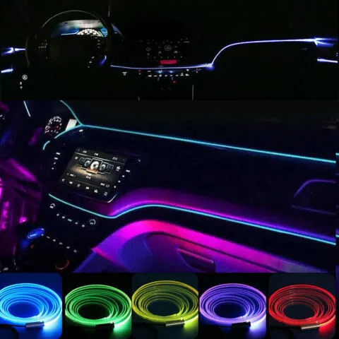 12 V Interior Ambient Lighting Neon EL Wire Rope Fibreoptic For Alfa Romeo - Picture 1 of 42