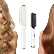 Straigthtener Hair Brush.Dual-purpose for lasting straight or curly hair