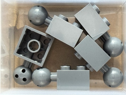 LEGO Parts - Dark Bluish Gray Technic, 2 x 2 Ball Joint Hole - No 57909b - QTY 5