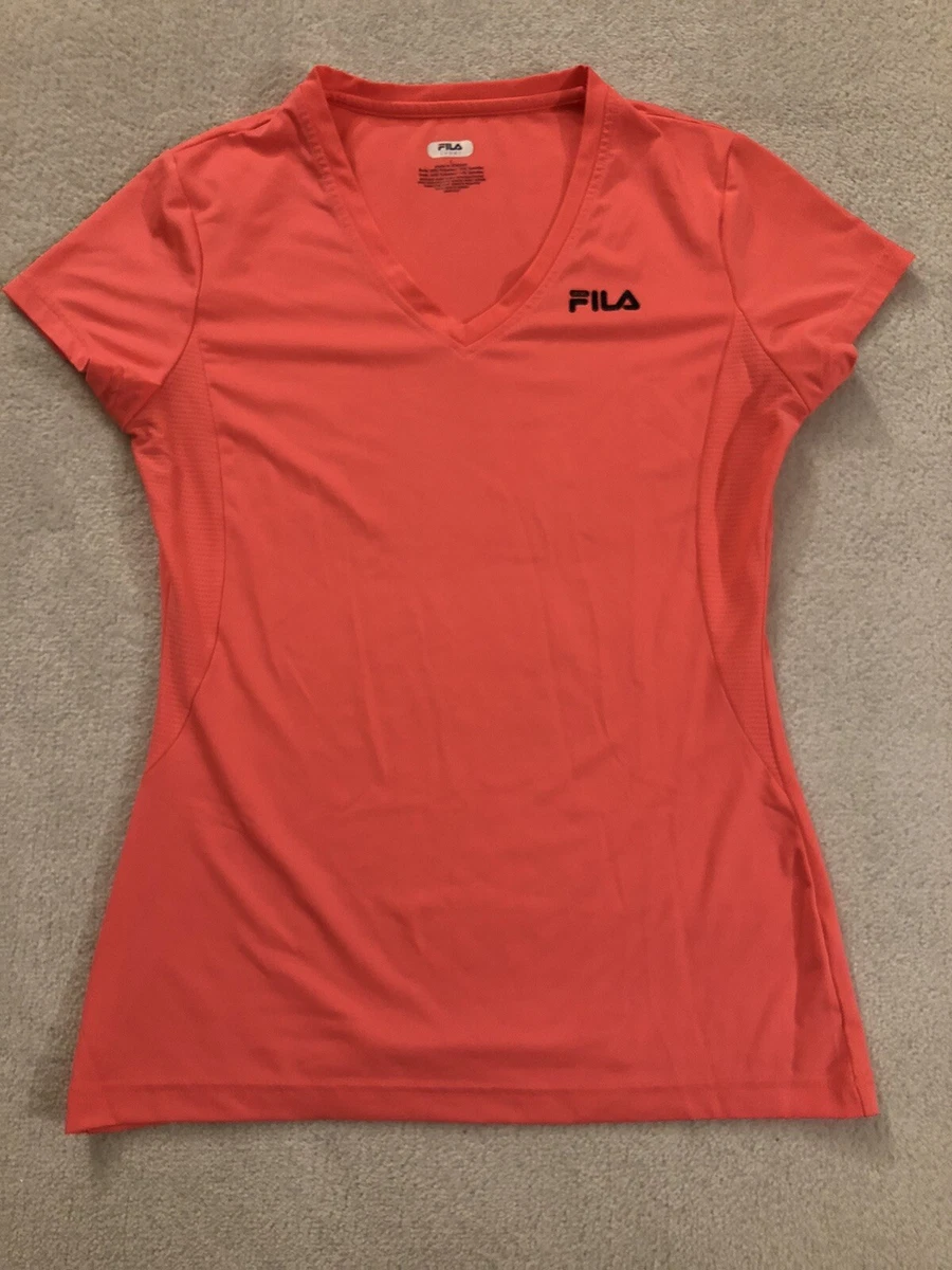 Fila Sport Performance T Shirt Small S Womens Short Sleeve Hole