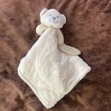 Little Beginnings Beige BEAR Plush Embossed ABC Baby Security Blanket Lovey NWT