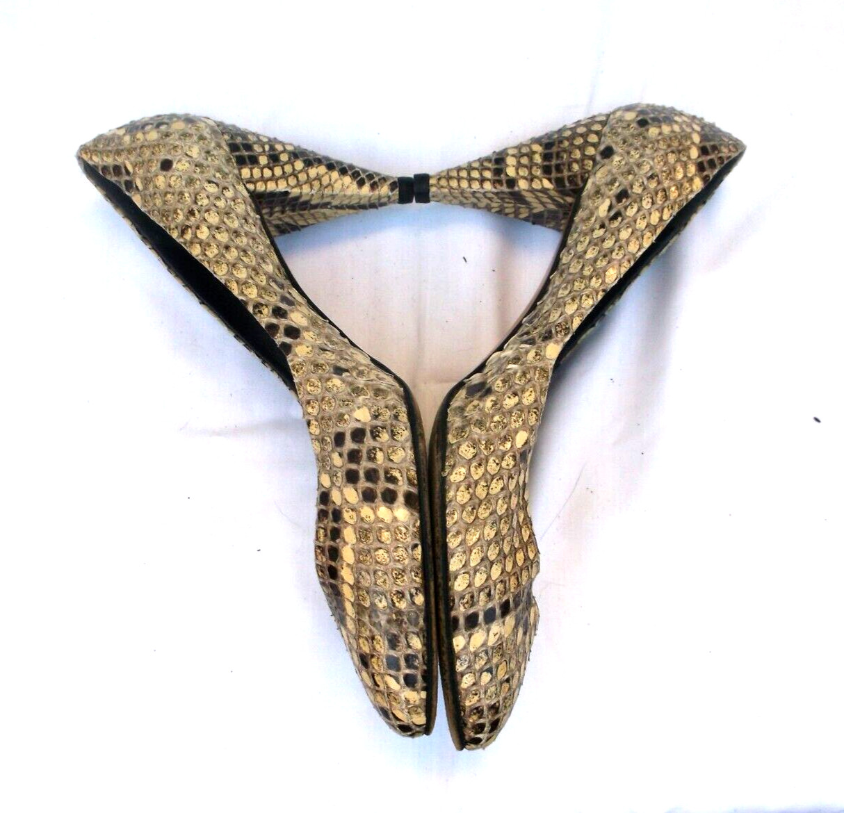 Joan & David python print pumps heels Toe Cleavag… - image 10