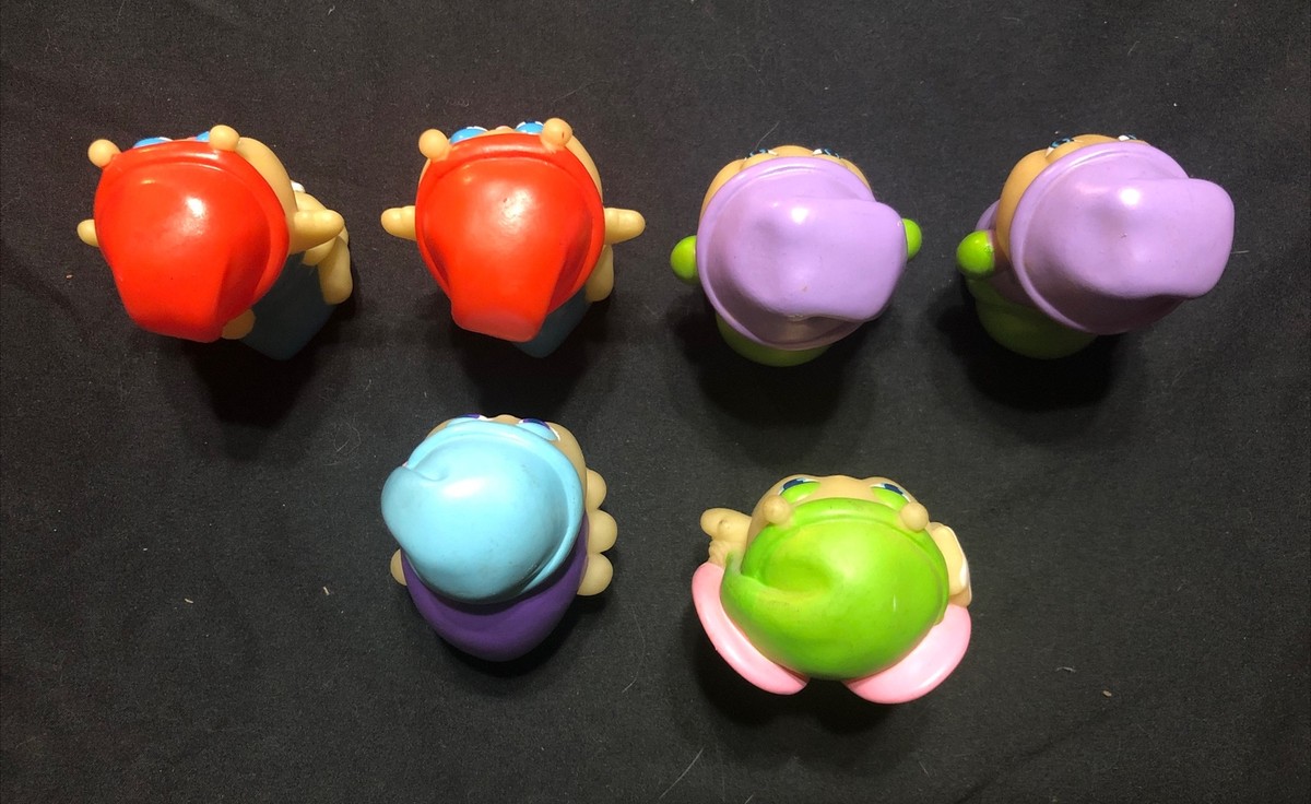 Lot-6 Vintage 1986 Glow Friends Glo Worms Finger Puppets Lot-6 Vintage 1986 Glow Friends Glo Worms Finger Puppets