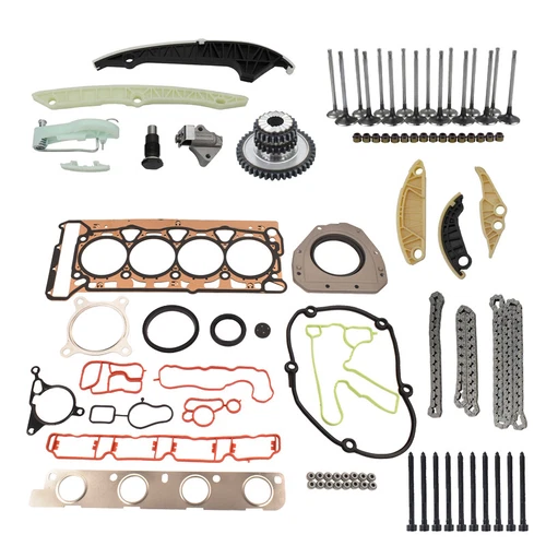 Timing Chain Head Gasket Set Intake Exhaust Valves Kit for Audi A4 VW Jetta 2.0L - Picture 4 of 8