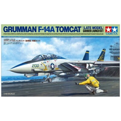 Tamiya 1/48 No.122 Grumman F-14A Tomcat (late model) launch set 61122 From Japan