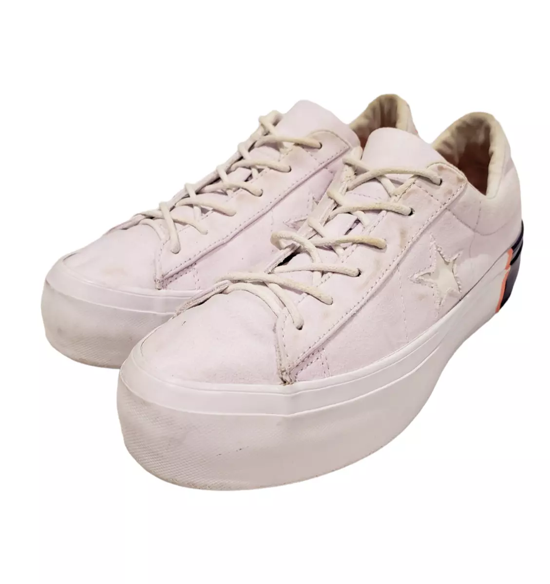 Converse one star platform ox vintage white shop sneakers